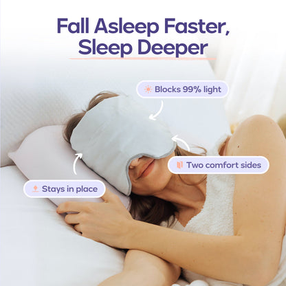 🌙Oversized Full Coverage Silk Sleep Mask, Zero Pressure Light Blocking Eye Cover, Soft Breathable Sleeping Mask For Travel Nap Night Sleep