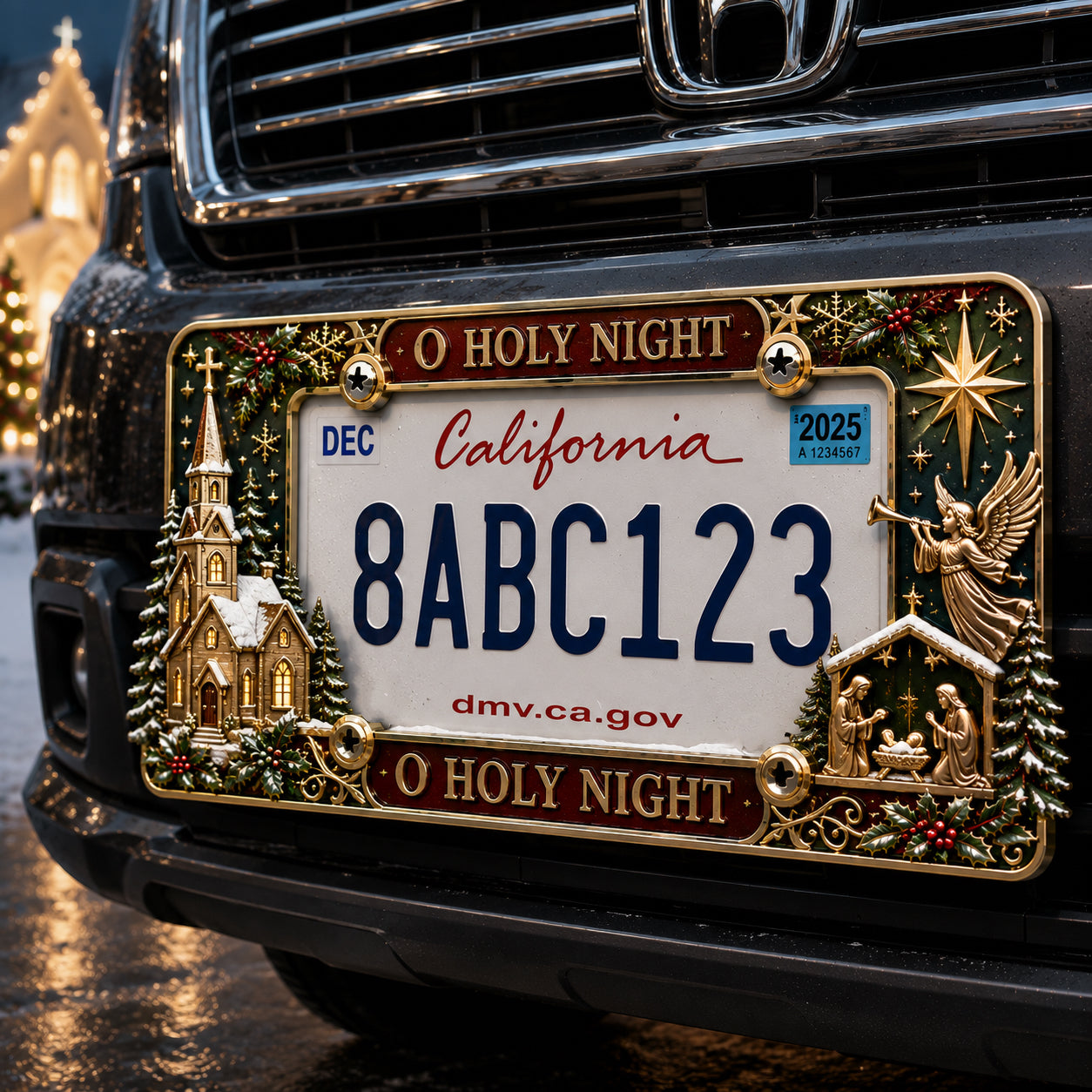 🔥LAST DAY 70% OFF 🎄Christmas License Plate Frame | Festive Holiday Car Decor License Plate Cover