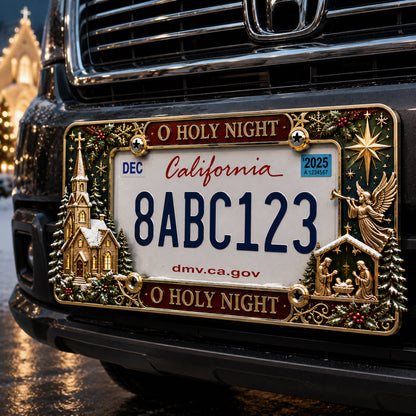 🔥LAST DAY 70% OFF 🎄Christmas License Plate Frame | Festive Holiday Car Decor License Plate Cover