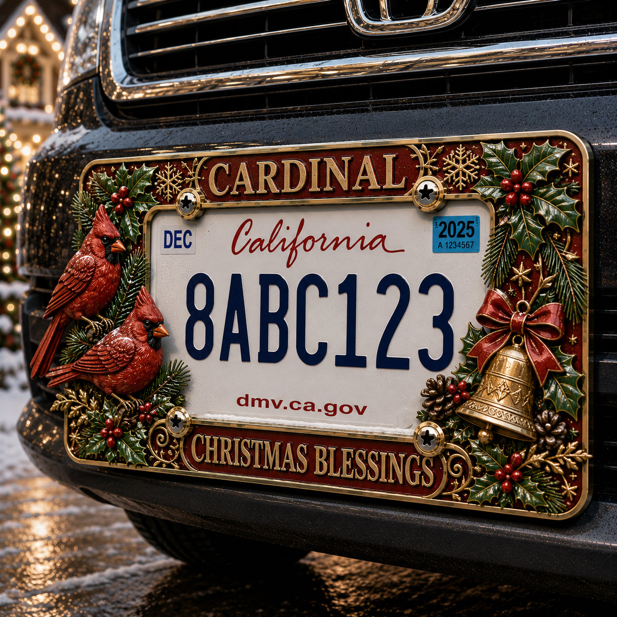 🔥LAST DAY 70% OFF 🎄Christmas License Plate Frame | Festive Holiday Car Decor License Plate Cover