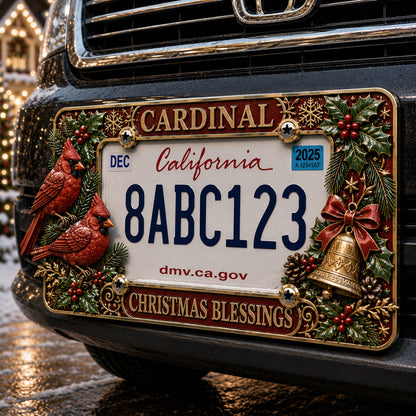 🔥LAST DAY 70% OFF 🎄Christmas License Plate Frame | Festive Holiday Car Decor License Plate Cover
