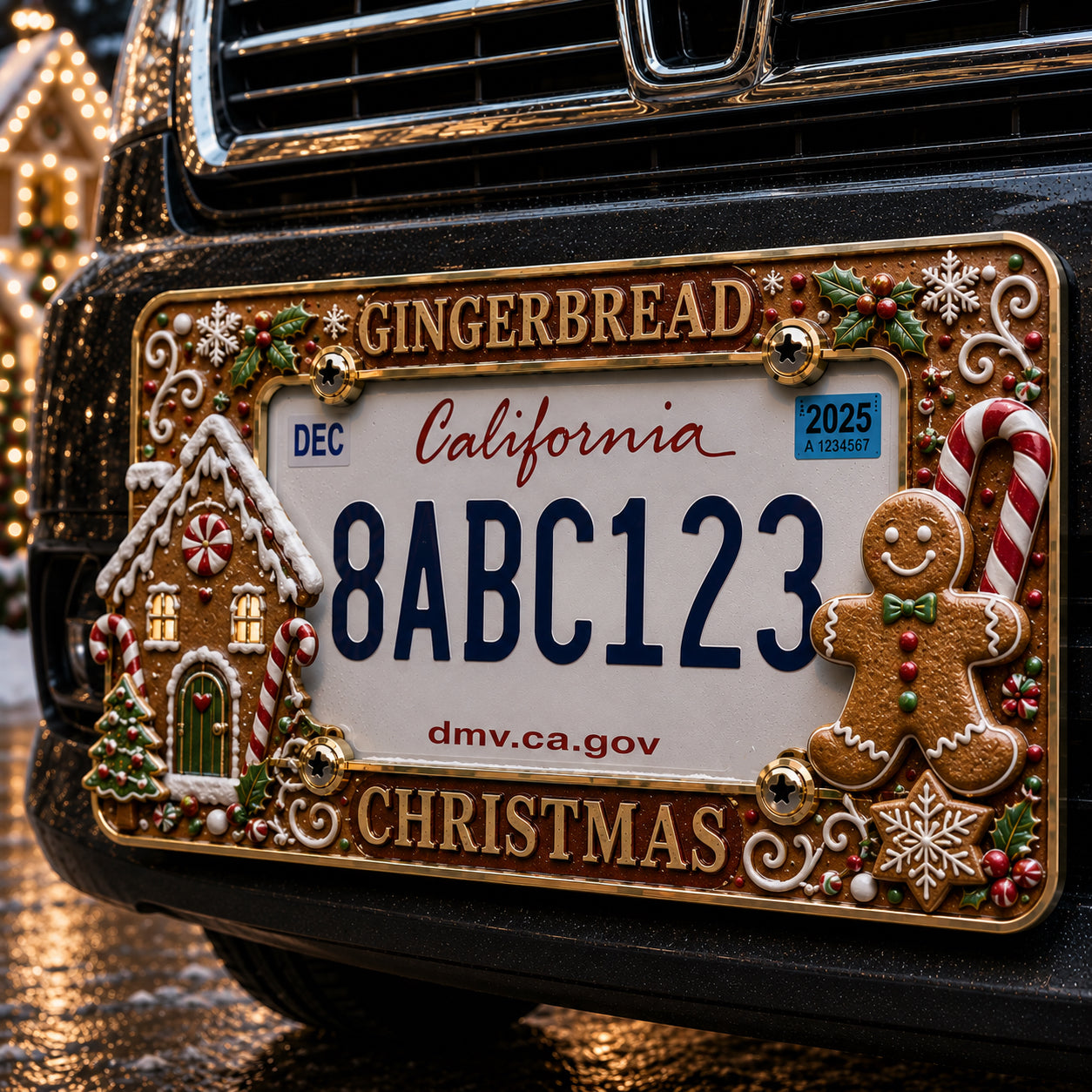 🔥LAST DAY 70% OFF 🎄Christmas License Plate Frame | Festive Holiday Car Decor License Plate Cover