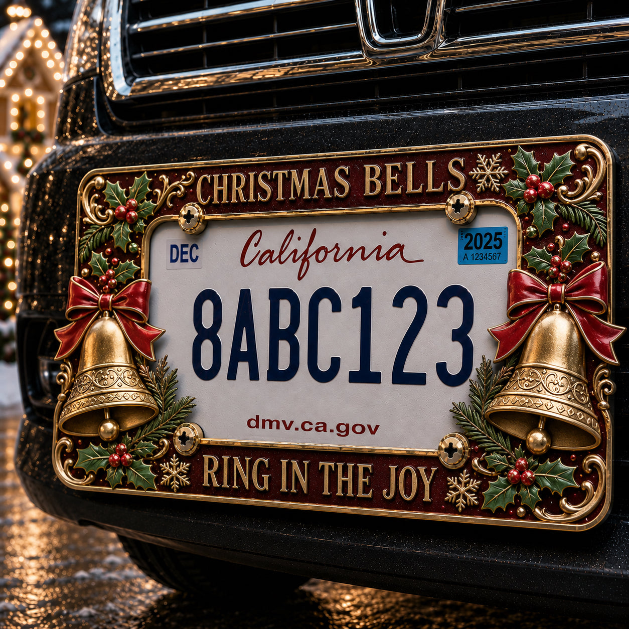 🔥LAST DAY 70% OFF 🎄Christmas License Plate Frame | Festive Holiday Car Decor License Plate Cover
