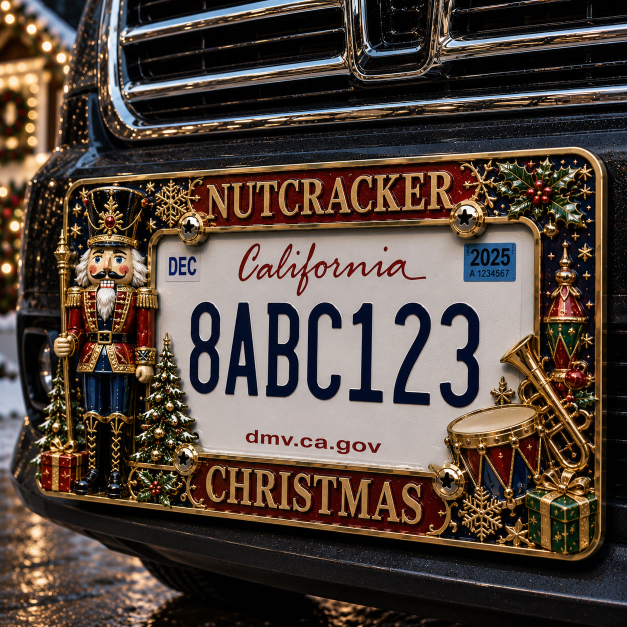 🔥LAST DAY 70% OFF 🎄Christmas License Plate Frame | Festive Holiday Car Decor License Plate Cover