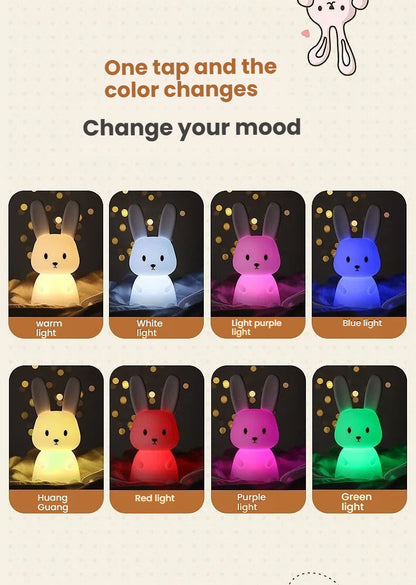 Night Light USB‑Charged Silicone Pat‑Style Bedside Lamp For Bedrooms, Eye‑Protective Night Light For Feeding, Mood Lighting, And Bathroom Use