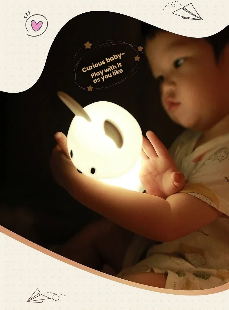 Night Light USB‑Charged Silicone Pat‑Style Bedside Lamp For Bedrooms, Eye‑Protective Night Light For Feeding, Mood Lighting, And Bathroom Use