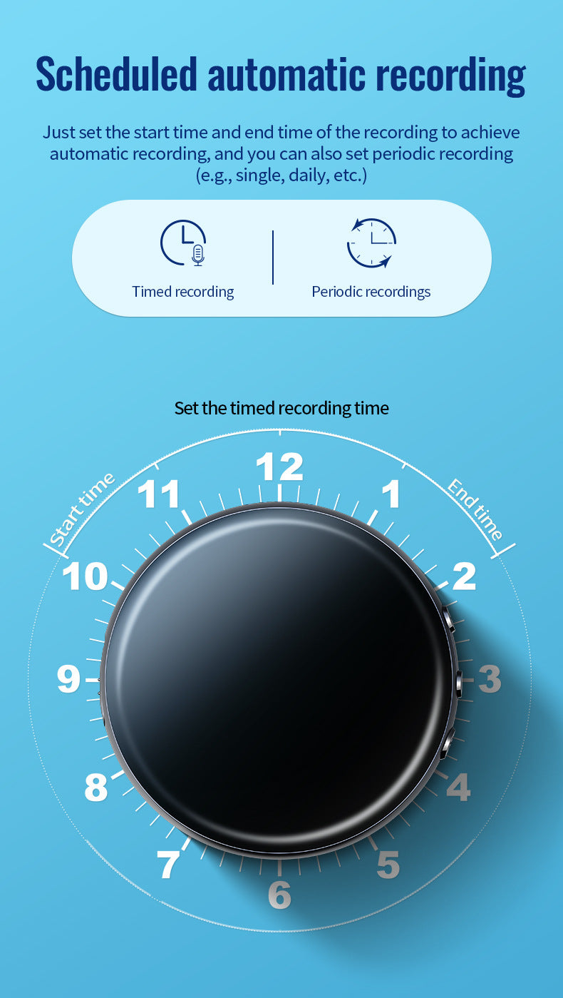 Ultra Magnetic Voice Recorder-One-Touch Recording,Record continuously for 96 hours,HD Noise Reduction,Long Battery,Large Storage,Include OTG adapter