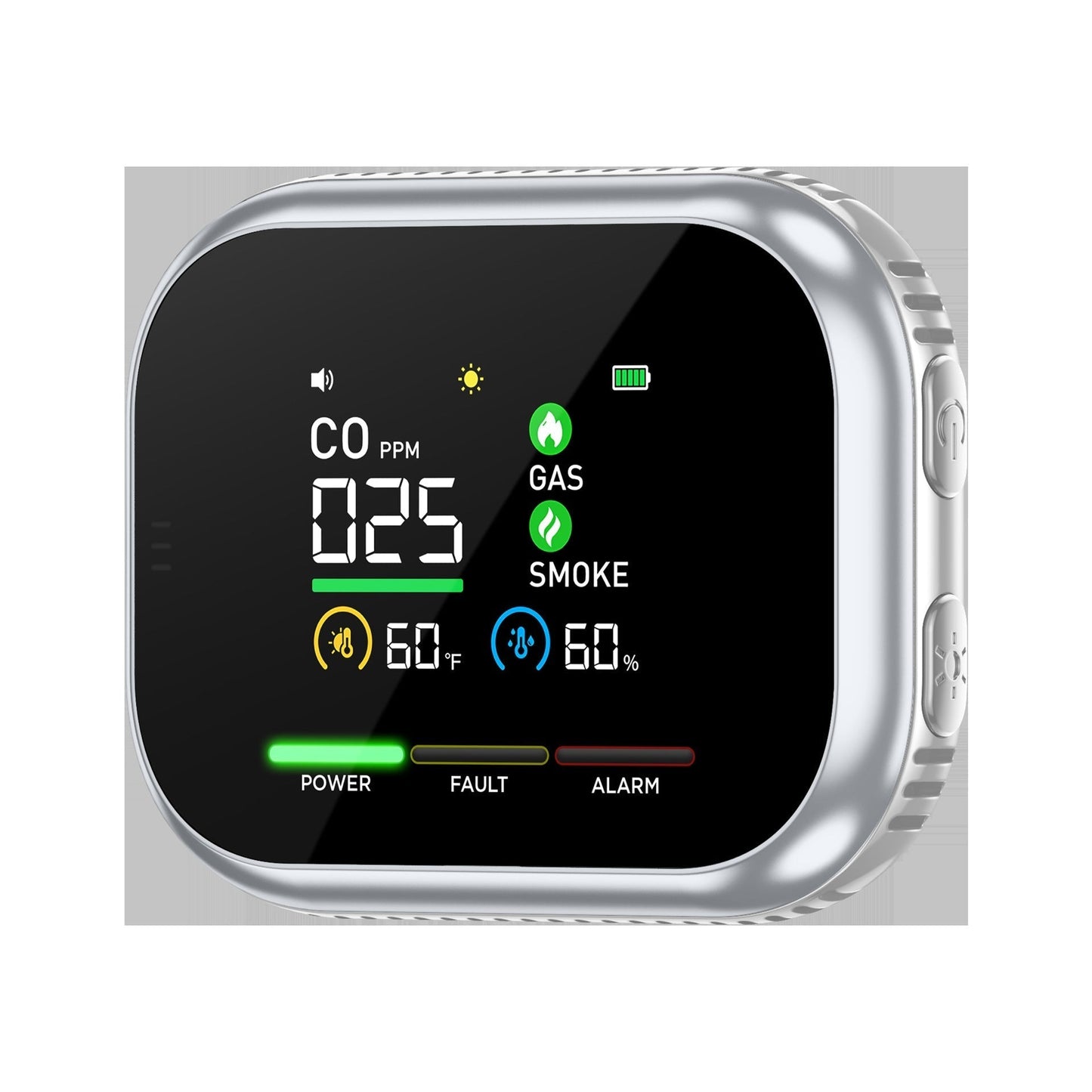 ⚠️Multi‑Function Home Safety Detector – CO, Gas, Smoke, Temperature & Humidity Monitor