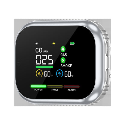⚠️Multi‑Function Home Safety Detector – CO, Gas, Smoke, Temperature & Humidity Monitor