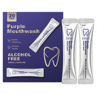 Upgraded Packaging | 10ml*20 Sachets Purple Mouthwash Silver Pack