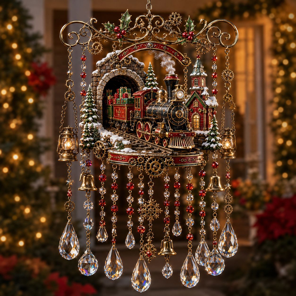 🔥Last Day 49% OFF - Handmade Christmas Stained Glass Window Hanging