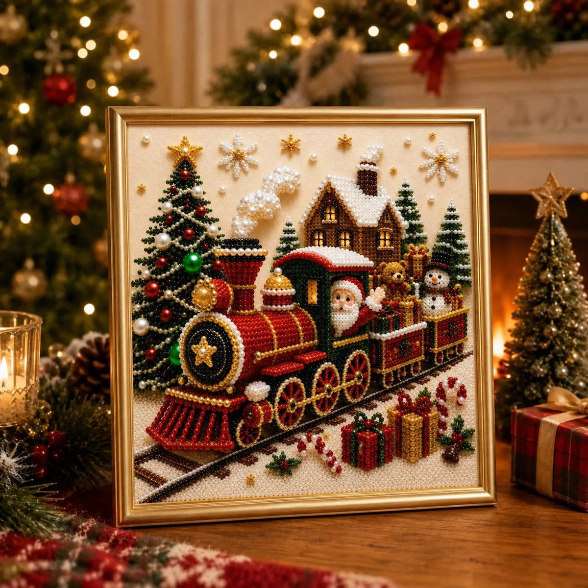 🧘Relaxing & Beginner-Friendly - 🎨💎DIY Christmas Pearl Diamond Painting Art Kit