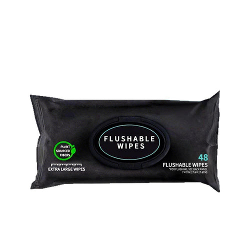 DUDE Wipes Unscented Adult Flushable Wet Wipes, Sensitive Skin, 288 Count | 6 packs of 48 extra large flushable butt wipes. Hypoallergenic plastic-free wipes. 99% water, vitamin E, aloe. Septic safe.