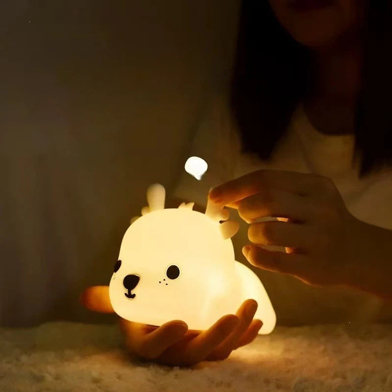 Night Light USB‑Charged Silicone Pat‑Style Bedside Lamp For Bedrooms, Eye‑Protective Night Light For Feeding, Mood Lighting, And Bathroom Use