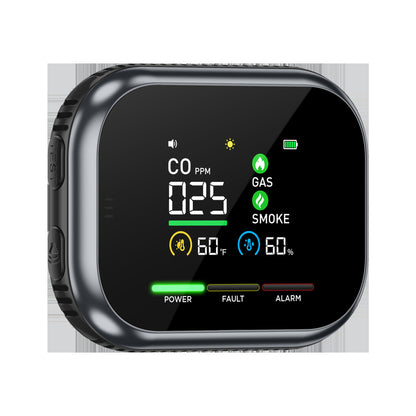 ⚠️Multi‑Function Home Safety Detector – CO, Gas, Smoke, Temperature & Humidity Monitor