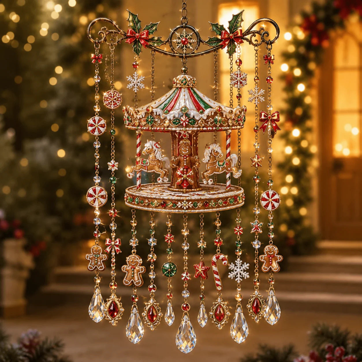🔥Last Day 49% OFF - Handmade Christmas Stained Glass Window Hanging