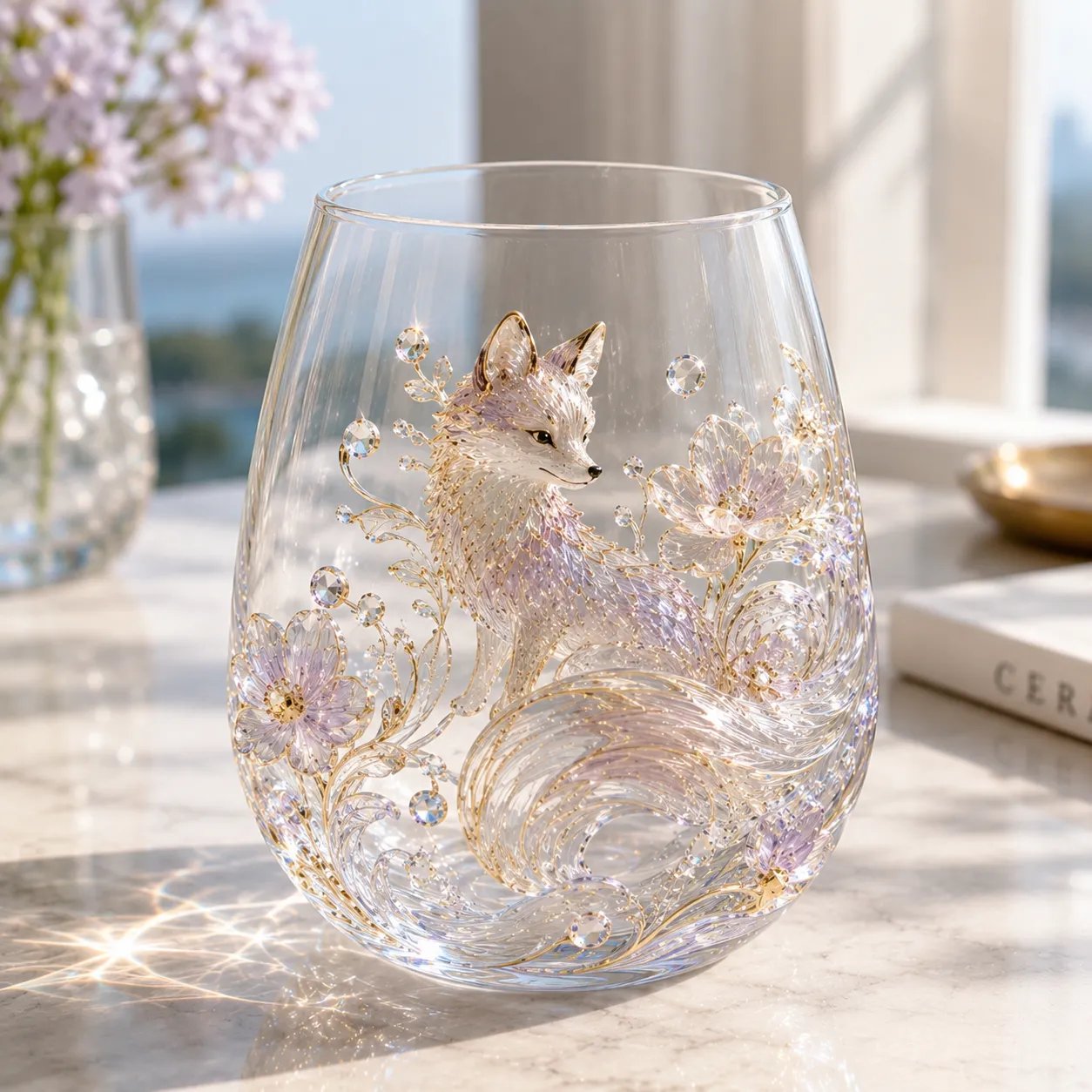 🔥 LAST DAY 49% OFF – ✨ 3D Animal Floral Glass Tumbler | For Prettier Sips, Sunlight-Catching Details, Nature Charm & Elegant Everyday Drink Vibes 🌸🐾