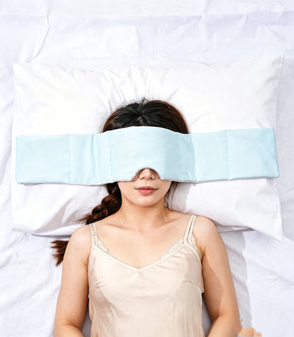 🌙Oversized Full Coverage Silk Sleep Mask, Zero Pressure Light Blocking Eye Cover, Soft Breathable Sleeping Mask For Travel Nap Night Sleep