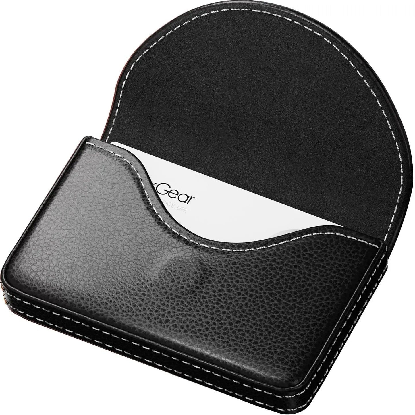 💼  PU Leather Business Card Holder – Slim Magnetic Name Card Case