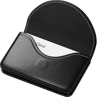💼  PU Leather Business Card Holder – Slim Magnetic Name Card Case