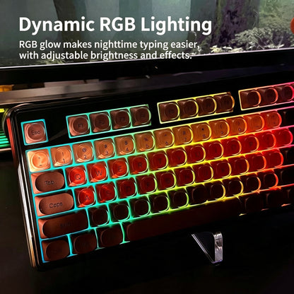 🔥50% OFF！💄 IP108 Lipstick Shape Wireless Mechanical Keyboard, Tri-Mode RGB Desk Keyboard✨