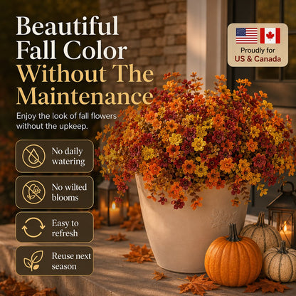 🔥Last Day 50% OFF｜🍂Fall Porch Faux Flower Bundles Autumn Home Decor