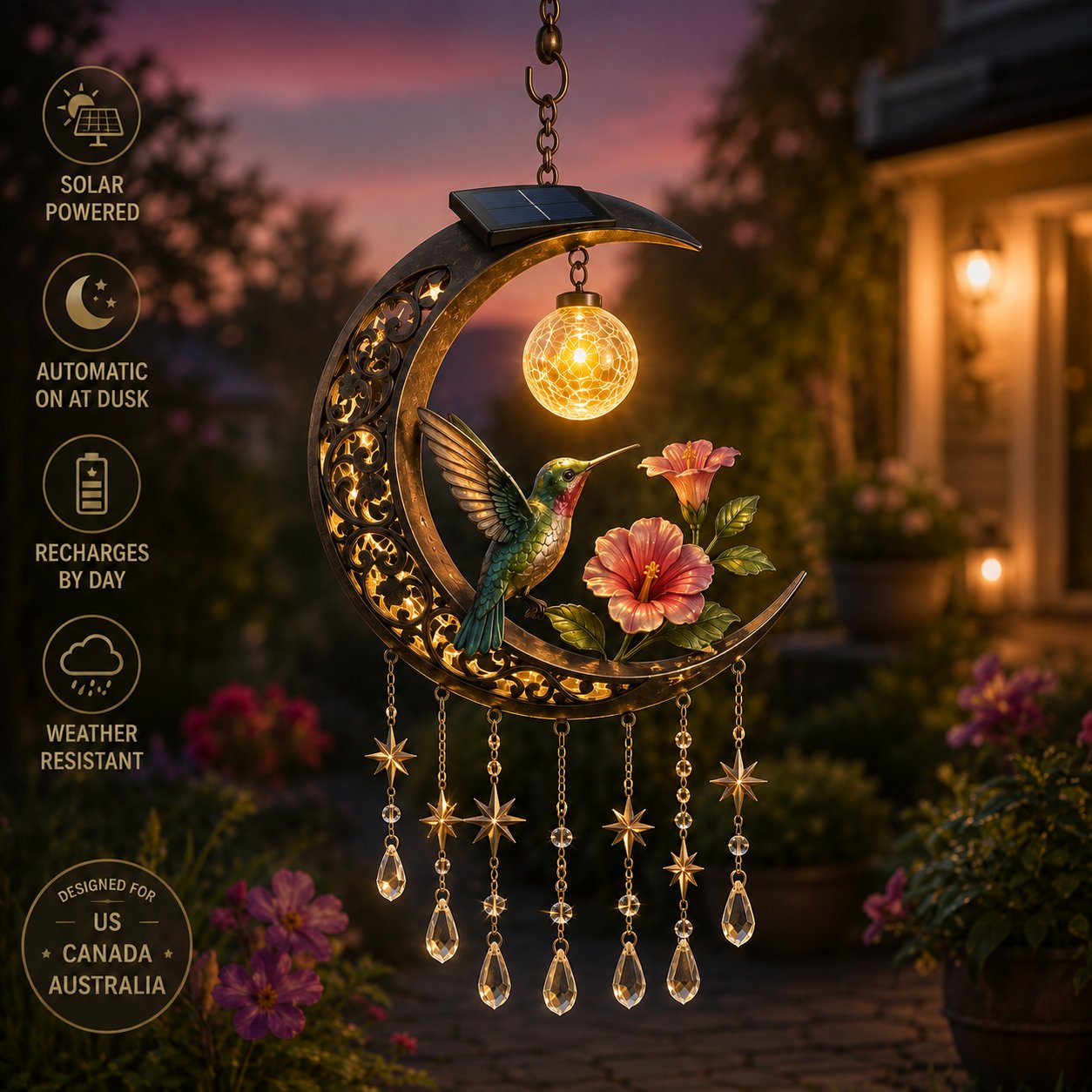 Enchanted Moon Solar Garden Lights-A Little Moonlight. A Little Magic. Every  Night.