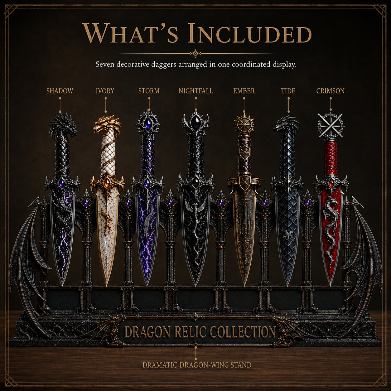🎁Dragon Relic Fantasy Decorative Dagger Collection