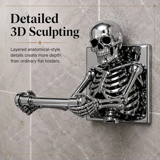 🔥Skull Toilet Paper Holder 🚽 Unique Spooky Bathroom Wall Decor