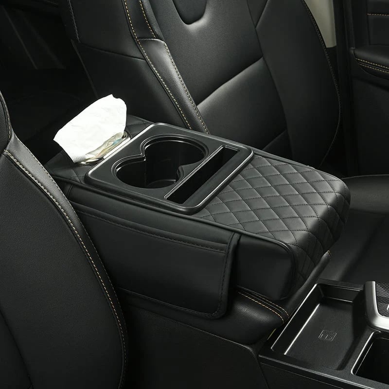 Multifunctional PU Leather Car Armrest Box Mat