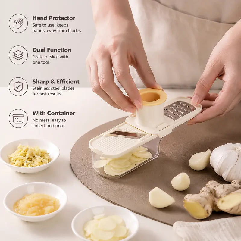 🧄 3-in-1 Multifunctional Ginger & Garlic Grater 🌶️