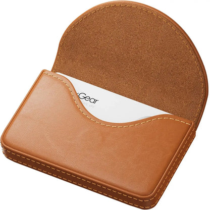 💼  PU Leather Business Card Holder – Slim Magnetic Name Card Case