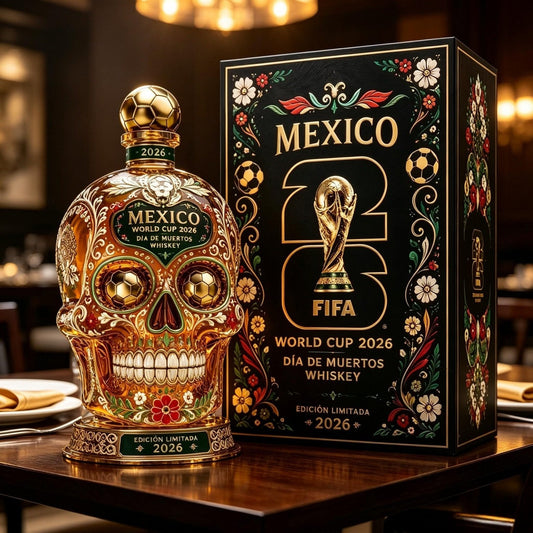Limited Edition Mexico World Cup 2026 Sugar Skull Whiskey Decanter