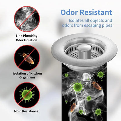 🔥Hot Sale 49% OFF- Upgraded 3 in 1 Kitchen Sink Drain Strainer