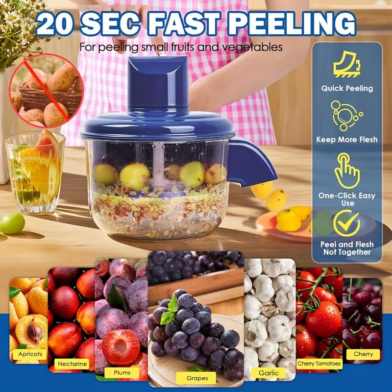🔥LAST DAY 47% OFF｜Universal Automatic Peeler ✨Smart Kitchen Gadget Peels Fruit In Seconds