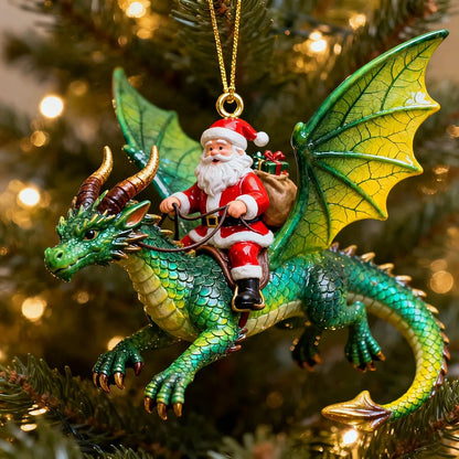 🎅🐉 Santa’s Dragon Riders Ornament Collection