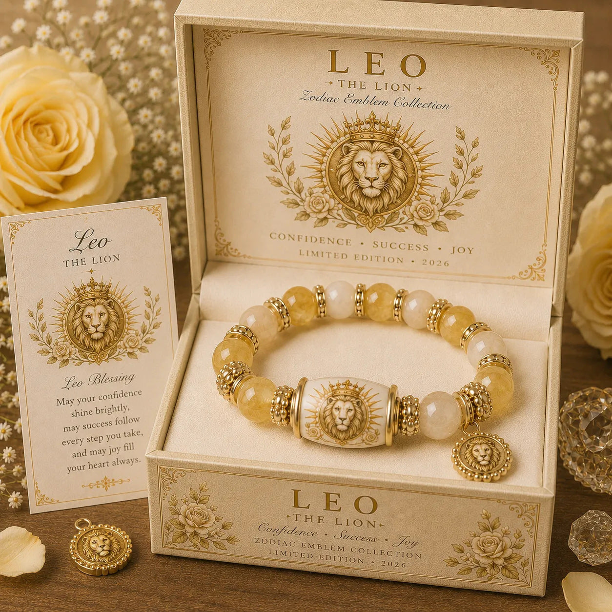 🔥🔥Limited Edition💫 12 Zodiac Bracelet – Natural Chalcedony, Your Sign, Your Energy