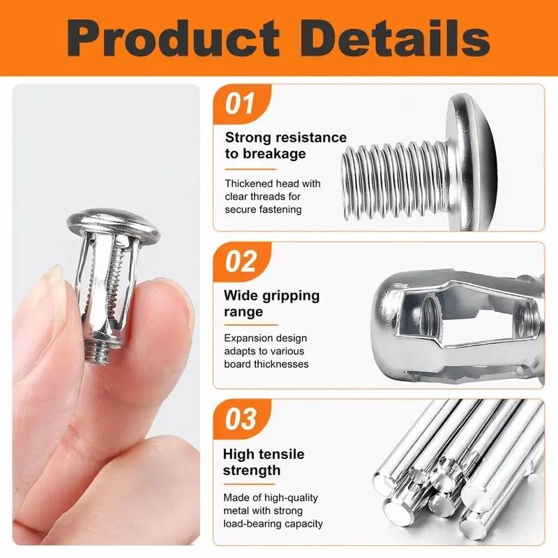 🔥 HOT SALE 🔥🔥🎁🔩  Button Rivet Locking Nuts Set