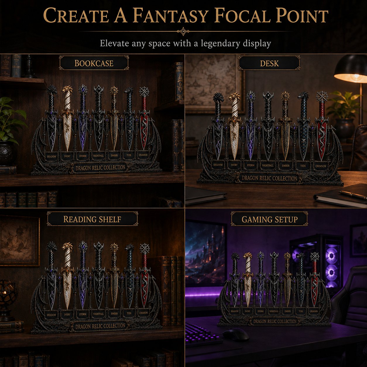 🎁Dragon Relic Fantasy Decorative Dagger Collection