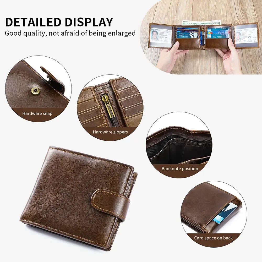 💕Hot Sale 30% Off💖👛Vintage Top‑Grain Genuine Leather Men’s Wallet