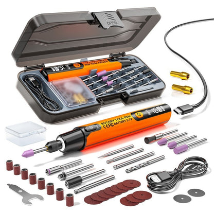 39-Piece Mini Cordless Rotary Tool Kit