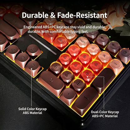 🔥50% OFF！💄 IP108 Lipstick Shape Wireless Mechanical Keyboard, Tri-Mode RGB Desk Keyboard✨
