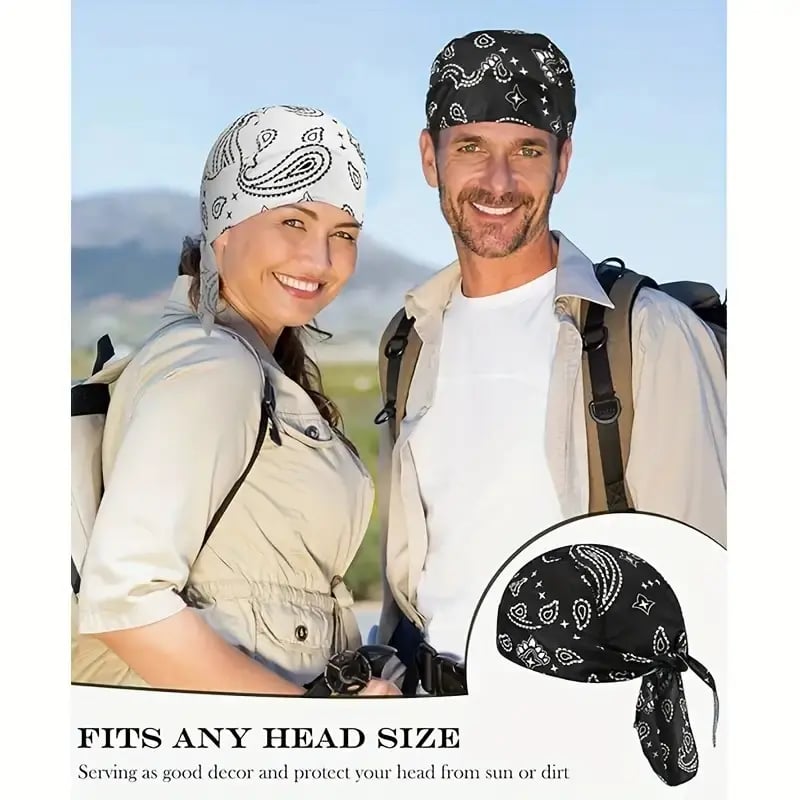 🌞Paisley Cooling Headscarf Cap, Breathable Sweat‑Wicking Sun Protection Head Wrap