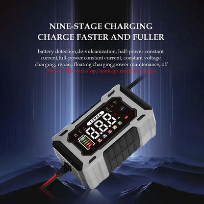 🔌🚗12V/24V Smart Battery Charger, Maintainer & Trickle Charger 🔋