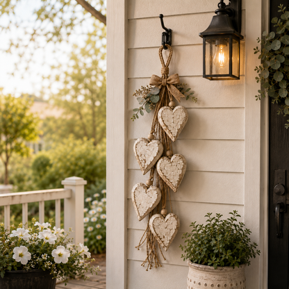 🤎 Hanging Heart Wall Decor | Romantic Heart‑Shaped Wall Hanging Ornament