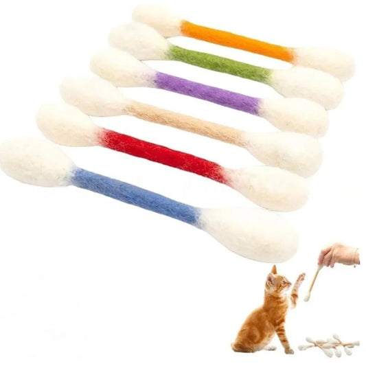Giant Cotton Swab Shaped Felt Cat Chew Toys