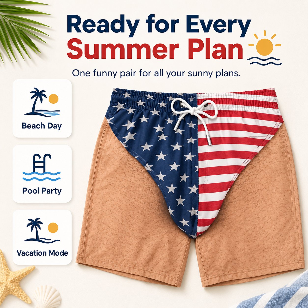 Funny Patriotic Men’s Swim Trunks – Freedom Casual Summer Beach Board Shorts, Quick Dry Beach Shorts 😎🏖️