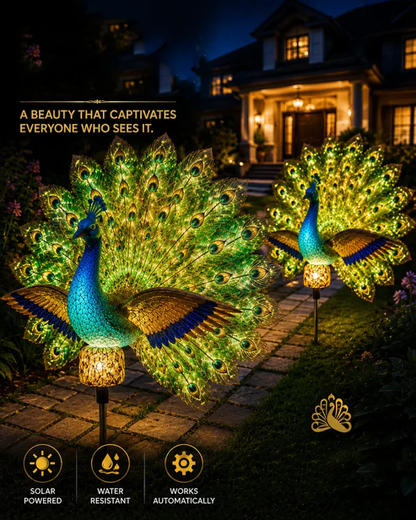 🦚Solar Peacock Garden Sculpture