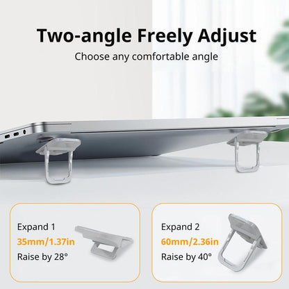 🔥Limited Time 50% Off✨2‑Pack Adjustable Invisible Laptop Stands, Zinc Alloy Portable Notebook Riser