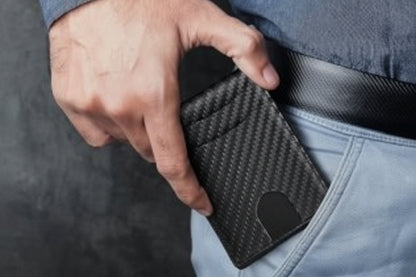 🔥Minimalist Pop-Up Wallet for Men – RFID Blocking Aluminum Card Holder with Cash Slot, ID Window & Leather Front Pocket